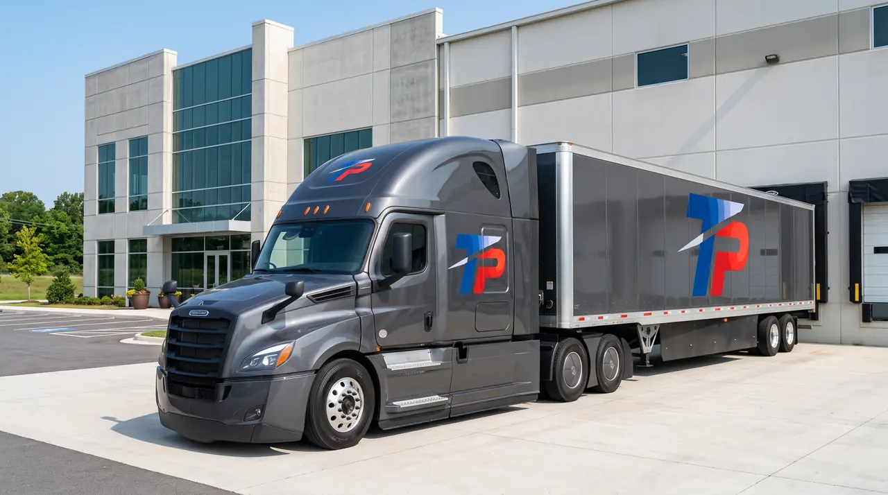 Gray Track Fleet Pro 1 truck parked at a modern warehouse